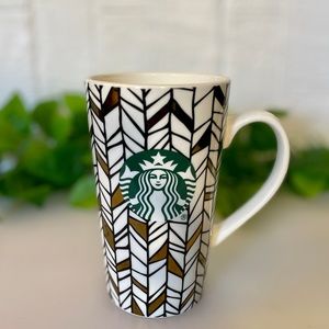 Starbucks 14oz Ceramic Latte GEO Metallic Coffee Mug/Cup